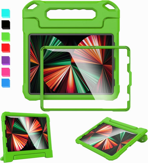 Kids Case for 10.9 inch iPad Air 5th/4th Generation, iPad Pro 11 3rd/2nd/1st Generation with Built-in Screen Protector, Shockproof Lightweight Han...