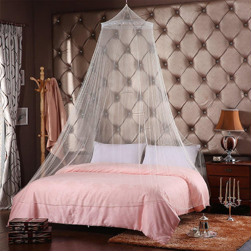 GOLF 1PCS Mosquito Nets, Insect Bug Protection Bed Canopy Elegant Lace Hanging Curtain, Ideal for Home Travel (White)...