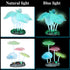 Frienda 8 Pieces Glowing Fish Tank Decorations Plants with 2 Style Glowing Kelp, Sea Anemone, Simulation Coral, Jellyfish, Lotus Leaf, Mushroom fo...