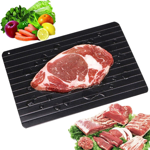Haploon Rapid Defrosting Tray, High Density Aluminum Thawing Tray for Defrosting Frozen Food,Fast Thawing Plate for Defrost Meat Pork Beef Fish Fr...