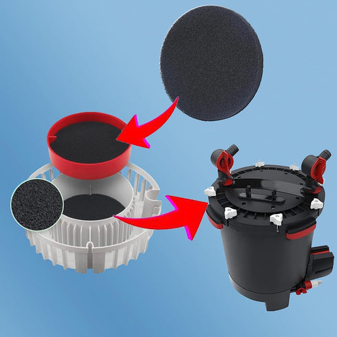 6 Pcs Carbon Foam Pads for Fluval Fx4 FX5 FX6 Canister Filter Aquarium Filter Sponge Replacement...