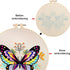Tolovis Animal Butterfly Embroidery Kits for Beginners with Floral Patterns Pattern, Easy DIY Craft Punch Needle Starter Cross Stitch Kit DIY Need...