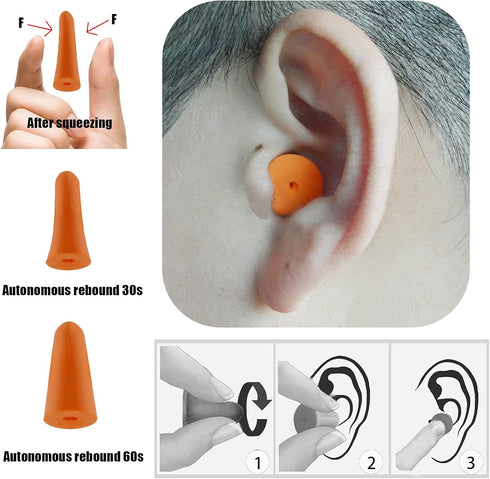 Ear Plugs for Sleeping Noise Cancelling - 33 dB Highest NRR Soft Foam Earplugs - Ear Protection Earbuds for Sleep, Concerts, Musician, Shooting, T...