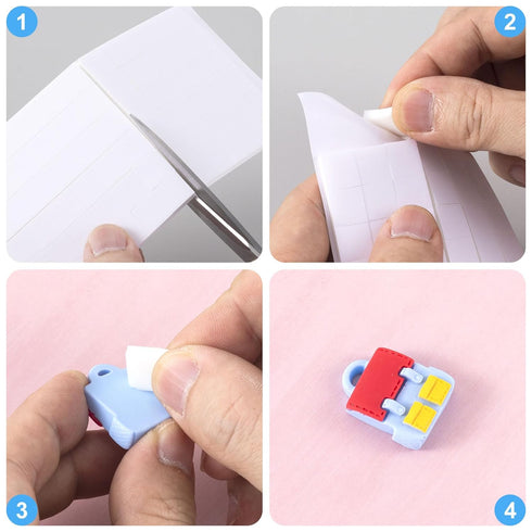 6 Sheets Foam Adhesive Squares, 990pcs Total Double Sided Self Adhesive Dots, Precut Squares Strips Foam Tape for DIY Arts & Crafts, 2 Sizes (0.47...