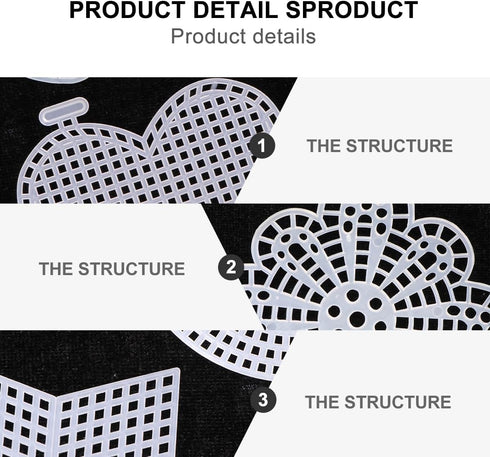 OHPHCALL 50 Pcs Plastic Canvas Canvas Panels DIY Plastic Canvas Hearts 3 inch Embroidery Blank Canvas Embroidery Fabric Plastic mesh Canvas Plasti...