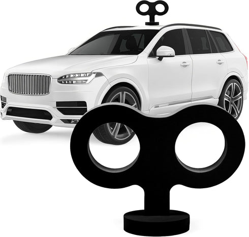 3D Car Wind Up Key, Cute Clockwork Wind Up Key for Back of Car Roof Decoration (Black)...