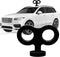 3D Car Wind Up Key, Cute Clockwork Wind Up Key for Back of Car Roof Decoration (Black)...