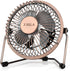 xasla 4 Inch Small USB Desk Fan, Mini Quiet Fan with Metal Construction & Strong Airflow & 360°Adjustable Tilt Angle, Personal Cooling Fan for Des...