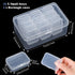 Blulu 24 Pcs Small Bead Organizer Plastic Storage Containers, Clear with 2 Hinged Lid Cases (6.69 x 4.06 x 2.76 Inch, 2.56 x 1.77 x 0.79 Inch)...