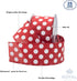 Royal Imports Polka Dot Ribbon, 2.5" (#40) Christmas Ribbon Circle Design for Floral, Craft, Holiday Decoration, 25 Yard Roll (75 FT Spool) - Red/...
