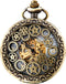 Avaner Steampunk Retro Half Hunter Copper Gear Skeleton Hand Wind Mechanical Roman/Arabic Numeral Analog Display Pocket Watch with 14" Chain...