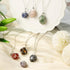 24 Pieces Crystal Holder Necklace Silver Stainless Steel Crystal Cage Necklace Adjustable Metal Crystal Cage Necklace Interchangeable Gemstone Jew...