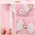 3D Mouse Ears Headbands, Flower Pink Sequin Mouse Ears for Women Girls, 2" Extra Thick Headband with 4" Park Ears, Birthday Party Decorations Hair...