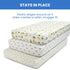 Delta Children Fitted Crib Sheets for Girls and Boys - Crib Sheet for Standard Crib and Toddler Mattresses - 28x52 Inch (Pack of 3), Safari Friend...