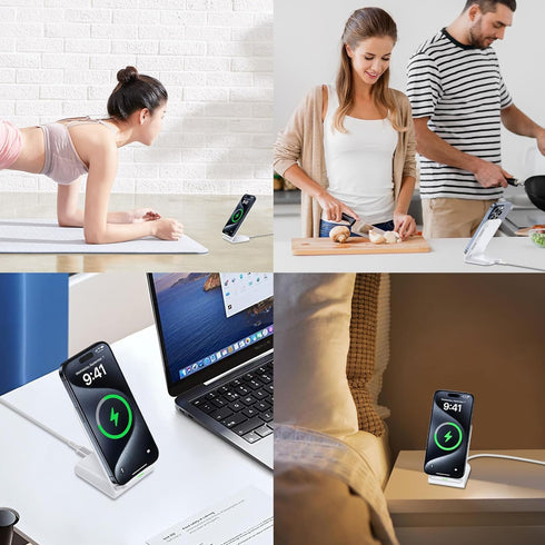 Pixel Fast Wireless Charger, 15W Wireless Charging Stand for Google Pixel 8a/8/8 Pro/7a/7 Pro/6 Pro, Android Phone Wireless Charger Stand for Sams...