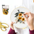 Lukinbox Embroidery Kits for Beginners Adults, 3 Sets Embroidery Starter Kit Include 3 Stamped Embroidery Clothes with Floral and Bee Pattern, 1 E...