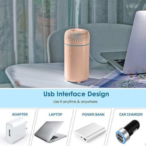 Car Diffuser Humidifier Aromatherapy Essential Oil Diffuser Car Air Freshener Diffuser USB Cool Mist Mini Portable Diffuser for Car Home Office Be...