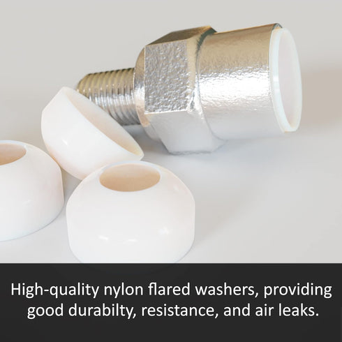 1/4 Inch Flare White Washer - 25 pack...