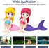 Mermaid Fish Tank Decor 4Pcs Lovely Cartoon Mermaid Figurines Aquarium Decorations Gifts Aquarium Desk Mermaid Thematic Ornaments...