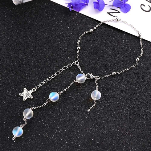 Matte Crystal Glass Mermaid Aurora Moonstone Beads for Jewelry Making...