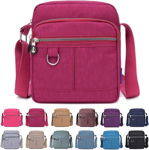 Crossbody Bag Purse For Women Nylon Waterproof Shoulder Handbags Casual Travel Messenger Bag Lightweight Pocketbooks...