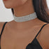 Fesciory Silver Rhinestone Tennis Necklaces for Women, Dainty Adjustable Layered Twist Rope Cubic Zircon Diamond Butterfly Choker Necklace, Iced O...