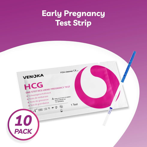 10 x Early Pregancy Test Strips, Super Sensitivity 10 MIU/mL...