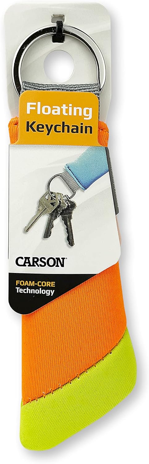 Carson Floating Keychain with Lightweight Foam Core Technology, Green/Orange (FA-30 01)...