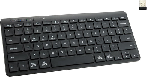 Multi-Device Bluetooth Keyboard Compact Slim Wireless Keyboards Compatible with Windows, Mac, Android, iPad, Phone – Easy-Switch up to 3 Devices, ...