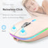 Uiosmuph LED Wireless Mouse, G12 Slim Rechargeable Silent Mouse, 2.4G Portable Optical Computer Mice with Receiver and Type C Adapter (Nude Pink)...