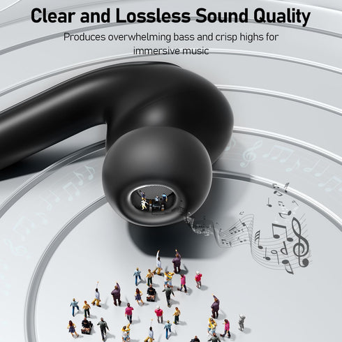 CALCINI Wireless Earbuds, Bluetooth Earbuds 5.3 with LED Power Display Charging Case (Black)...