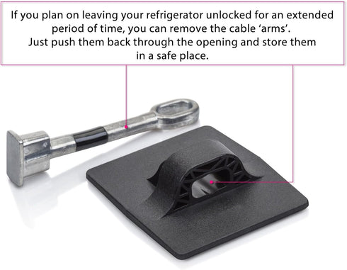 Refrigerator Door Lock Without Padlock - Black