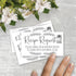 50 Bridal Shower Recipe Request Cards - Laurel and Utensil Silhouette Design - Invitation Inserts...