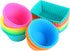 IPOW 24 Pack Silicone Cupcake Baking Cups Reusable Food-Grade BPA Free Non-Stick Muffin Liners Molds Sets, 2 Shapes Round Rectangle...