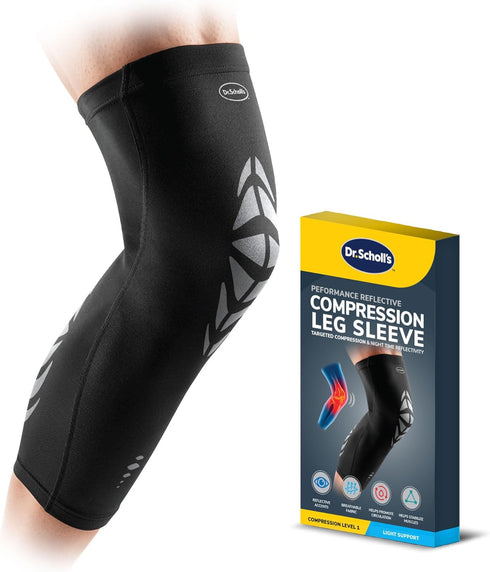 Dr. Scholl's Compression Leg Sleeve with Breathable & Copper-Infused Fabric for Pain Relief & Support (Sizes S-XL)...