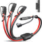 SAE Y Splitter 10AWG SAE Connector 1 to 3 Extension Cable with SAE Polarity Reverse Adapter Quick Disconnect Connector for Solar Battery Connectio...
