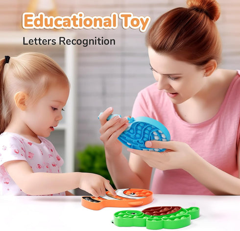 3 Pack Sensory Fidget Poppers Push Bubble Toy, Silicone Squeeze Autism Anxiety Stress Relief Educational Popping Toys for Kids Adults - Clown Fish...