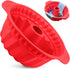 2 PCS 8.7 Inch Silicone Cake Pans, Non-stick Fluted Cake Pan with Sturdy Handle, Cake Baking Molds, Perfect Bakeware for Cake, Jello, Gelatin, Bre...