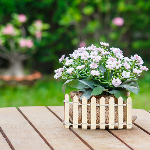 40 Inches Miniature Fairy Garden Fence, DIY Wood Picket Fence Mini Ornament for Dollhouse Home Garden...