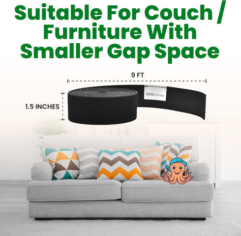 ECOHomes Under Couch Guards Toy Blocker - Strap Barrier for Under Sofa, Bed & Furniture Bottom Stop Things from Going Under | Easy to Install Gap ...