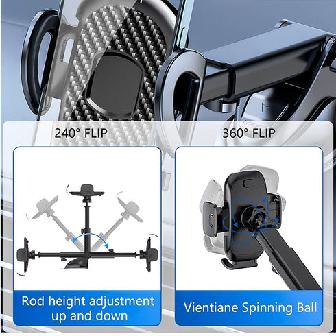 Cell Phone Holder for Car,Dashboard/Windshield/Air Vent Cell Phone Holder,Universal Sturdy Suction Cup Car Phone Mount,Compatible with All Smart P...