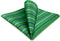 S&W SHLAX&WING Striped Pocket Squares for Men Kelly Green with Blue Stripes Gift...