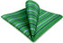 S&W SHLAX&WING Striped Pocket Squares for Men Kelly Green with Blue Stripes Gift...