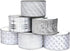 Christmas Ribbon Wired, 6 Rolls 2.5 Inch 36 Yard Silver Sheer Glitter Organza Wired Edge Ribbons for Christmas Tree, Gift Wrapping, Assortment Rib...