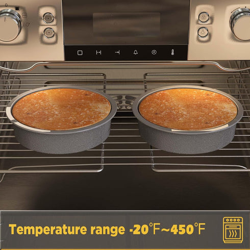 Silicone 7 inch Cake Pan Round, Set of 2 Air Fryer Baking Pan 7.5 inch, Nonstick Silicone Molds for Baking Cheesecakes, Mousses, Banana Cakes...
