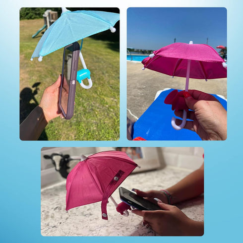 Phone Umbrella for Sun with Suction Cup Stand, Sun Shield with Suction Cup Mount Phone Holder Anti-Refection Block Glare, Creative Outdoor Cell Ph...