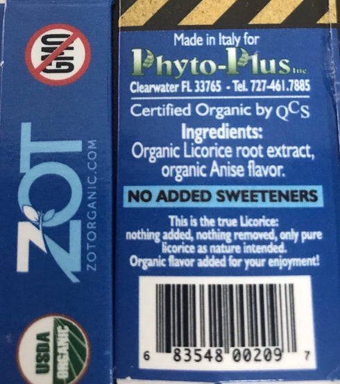 ZOT 100% Organic Licorice with Anise, 0.4-Ounce Flip Top Boxes, 0.4 Ounce (Pack of 6)...