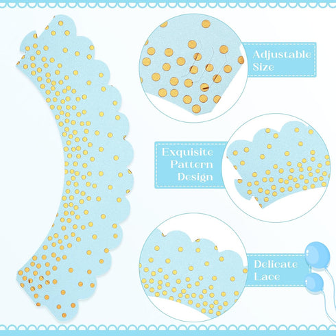 Zhehao 60 Pcs Gold Polka Dots Cupcake Wrappers Adjustable Cupcake Liners Paper Baking Cups Disposable Muffin Liners Cupcake Holders for Birthday B...