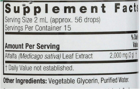 Nature's Answer Alcohol-Free Alfalfa Herb Extract, 1-Fluid Ounce Supports Immune System, Blood, Digestion, Energy Levels - Helps with Detoxificati...