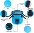 AUTODECO Collapsible Bucket 5 Gallon Container Folding Water Bucket Portable Wash Basin for Camping Fishing Travelling Outdoor Gardening Car Washi...
